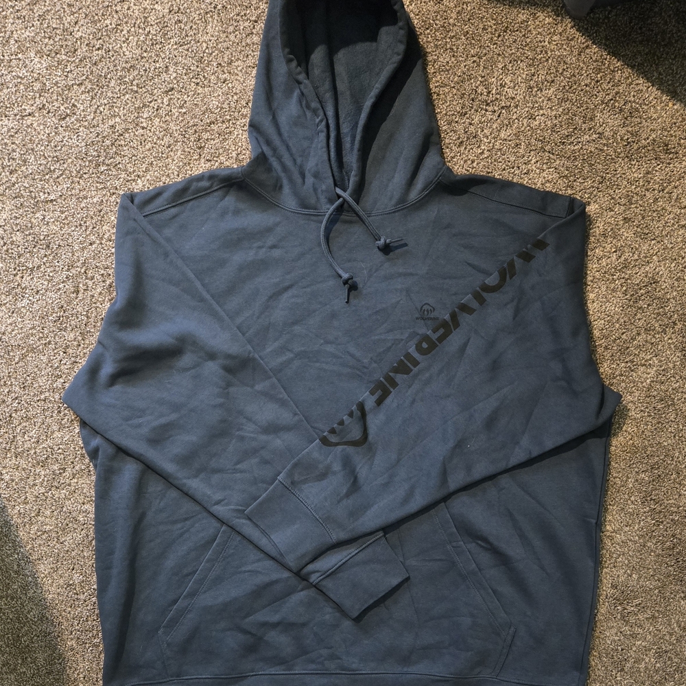 Wolverine Dark Blue Hoodie with Black Logo